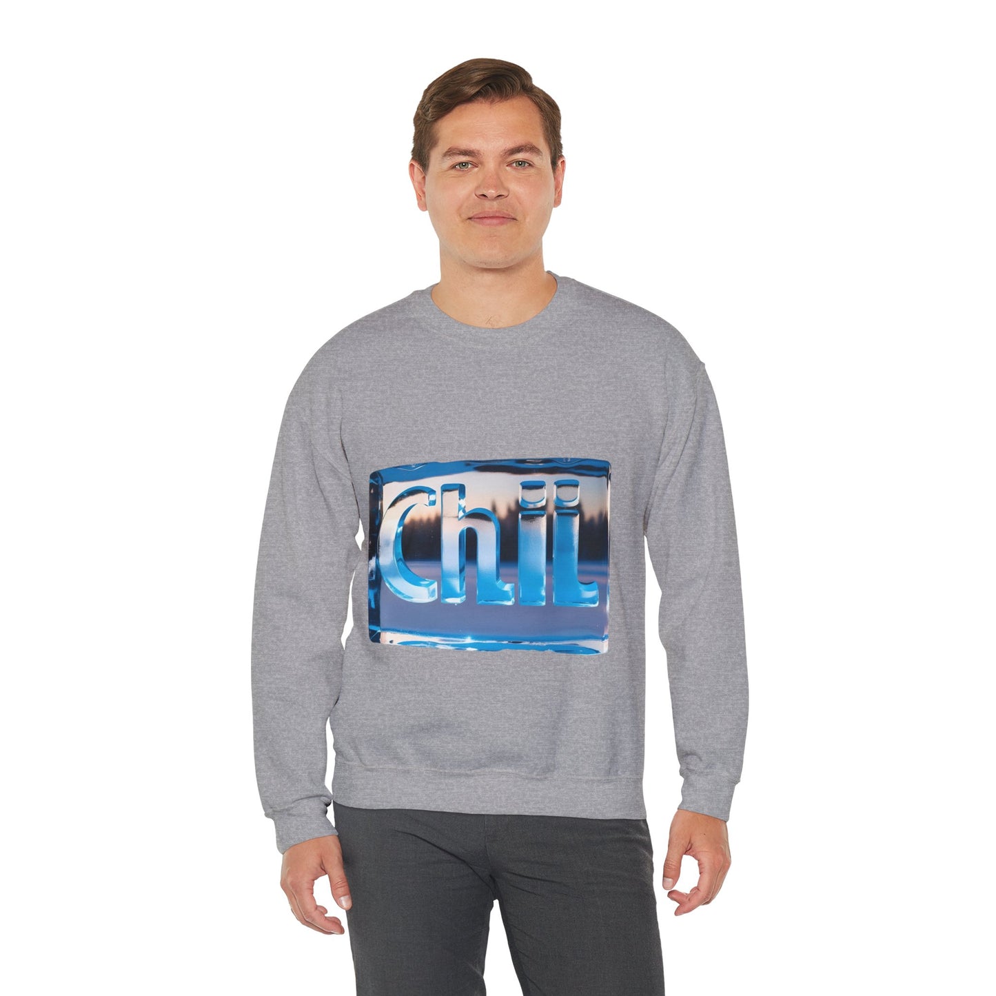 Chill Vibes Crewneck Sweatshirt - Cozy Gift for Friends, Casual Outfit, Relaxation Theme, Unisex Apparel