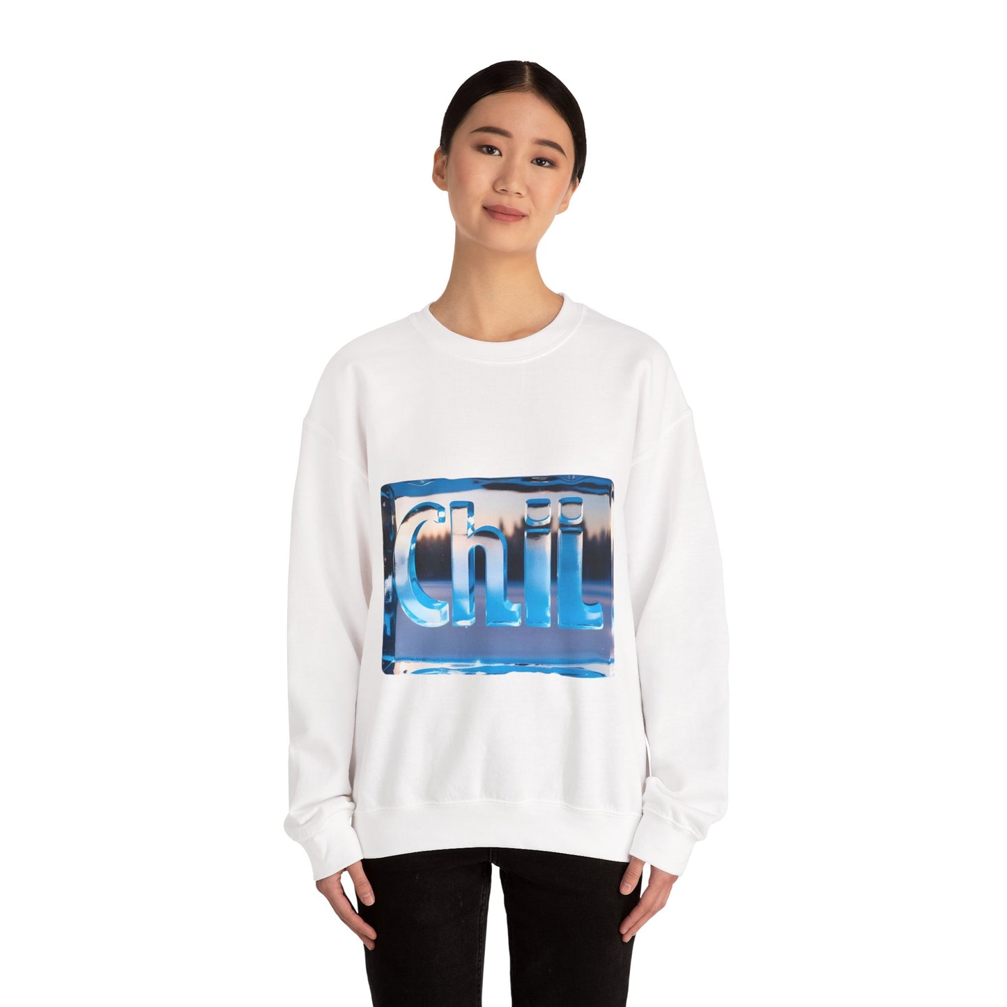 Chill Vibes Crewneck Sweatshirt - Cozy Gift for Friends, Casual Outfit, Relaxation Theme, Unisex Apparel