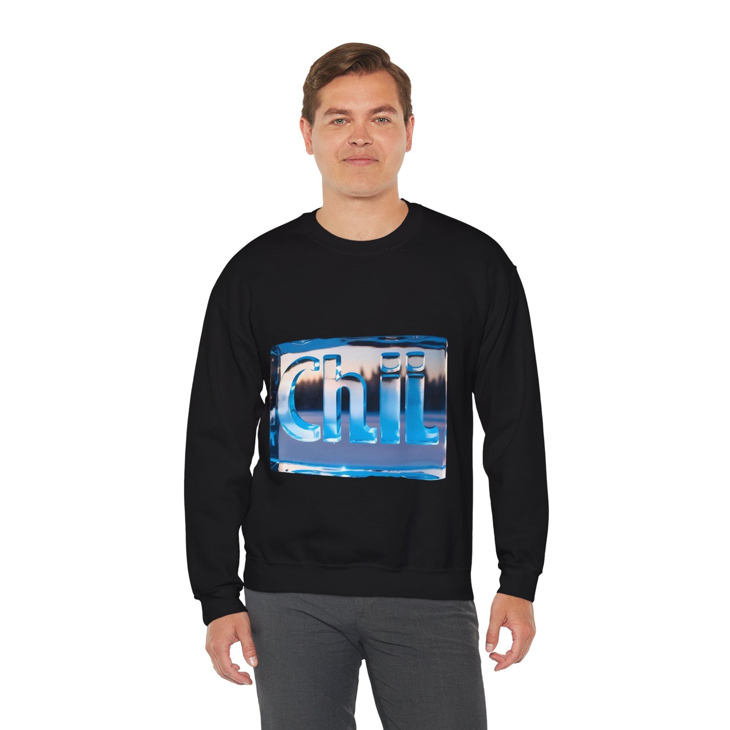 Chill Vibes Crewneck Sweatshirt - Cozy Gift for Friends, Casual Outfit, Relaxation Theme, Unisex Apparel