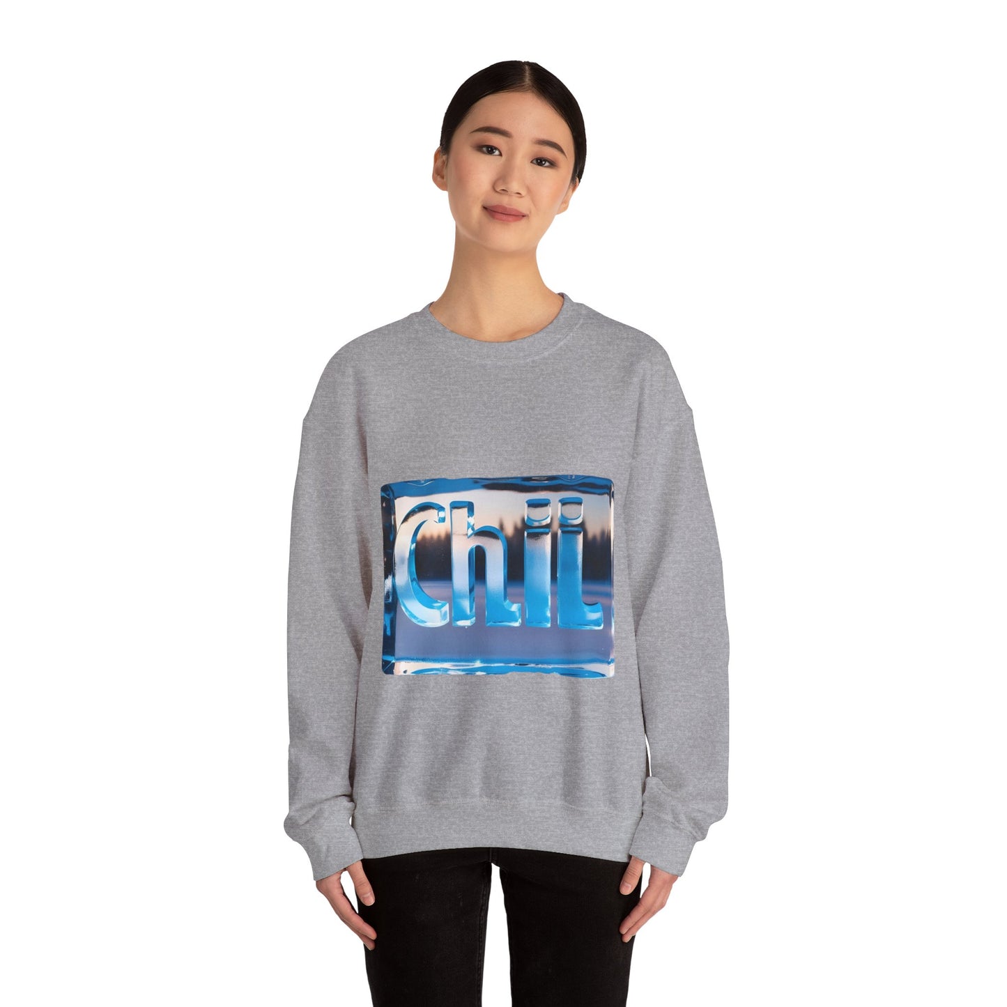 Chill Vibes Crewneck Sweatshirt - Cozy Gift for Friends, Casual Outfit, Relaxation Theme, Unisex Apparel