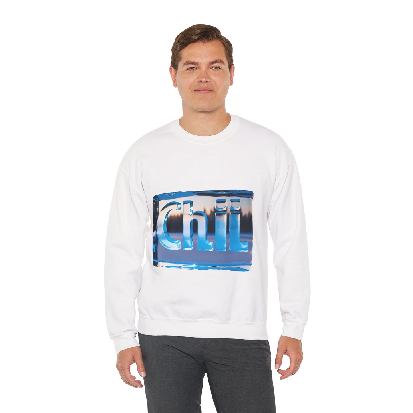 Chill Vibes Crewneck Sweatshirt - Cozy Gift for Friends, Casual Outfit, Relaxation Theme, Unisex Apparel