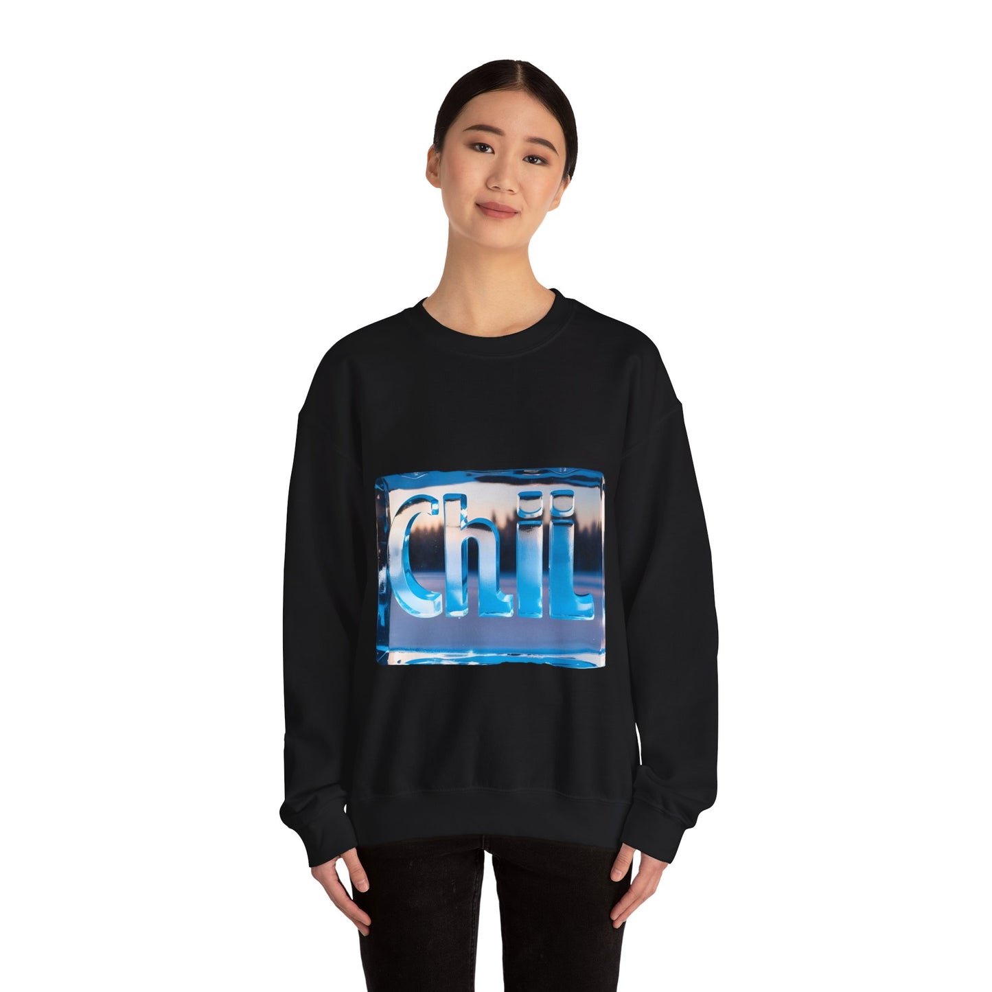 Chill Vibes Crewneck Sweatshirt - Cozy Gift for Friends, Casual Outfit, Relaxation Theme, Unisex Apparel