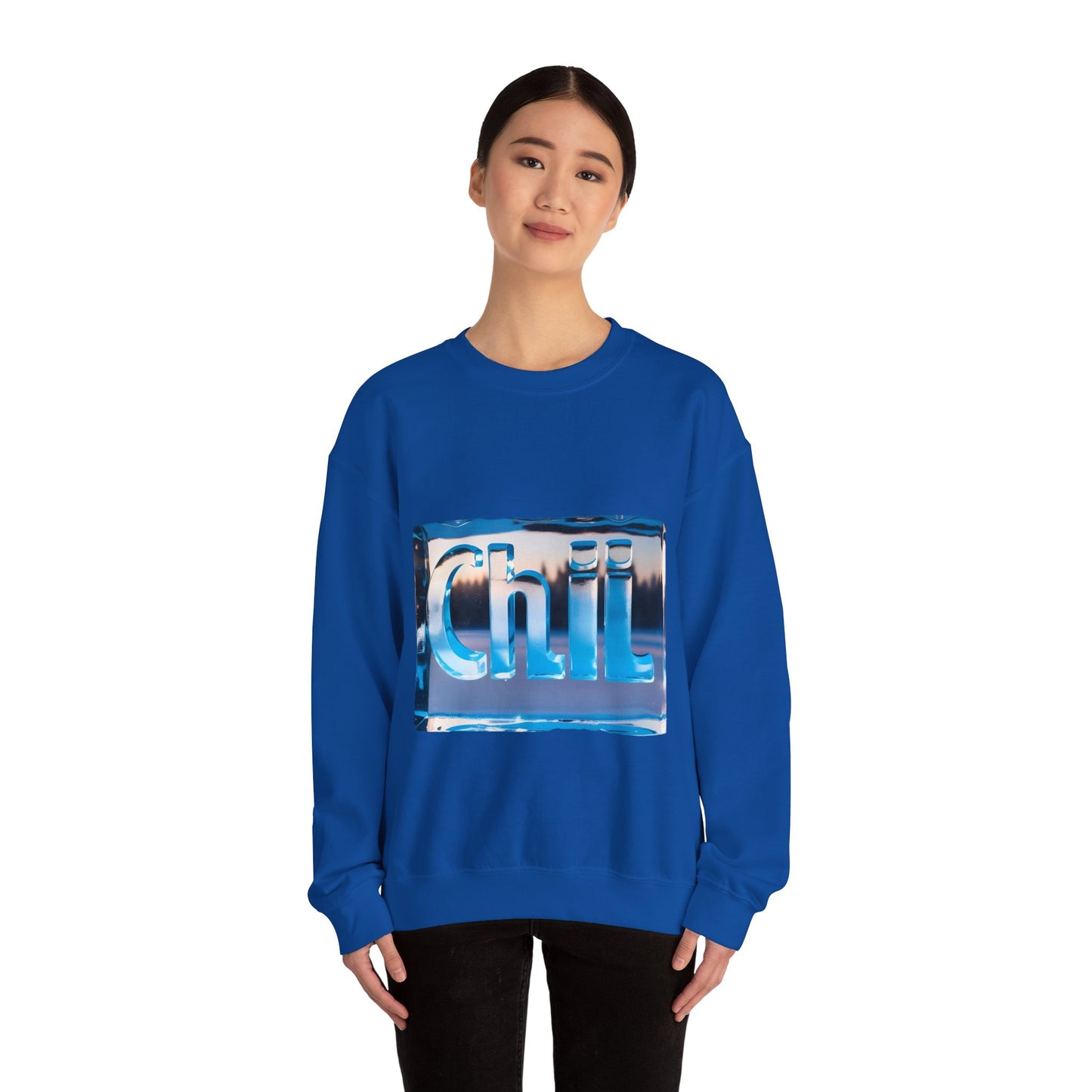 Chill Vibes Crewneck Sweatshirt - Cozy Gift for Friends, Casual Outfit, Relaxation Theme, Unisex Apparel